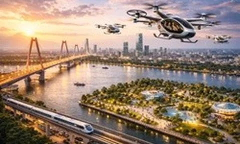 Taxi bay, drone giao hàng xuất hiện ấn tượng trong quy hoạch 100 năm của Hà Nội thế nào?