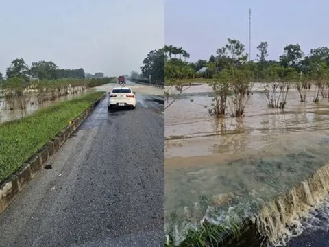 Tin mới nhất tình hình nước lũ ngập cao tốc Hà Nội - Thái Nguyên