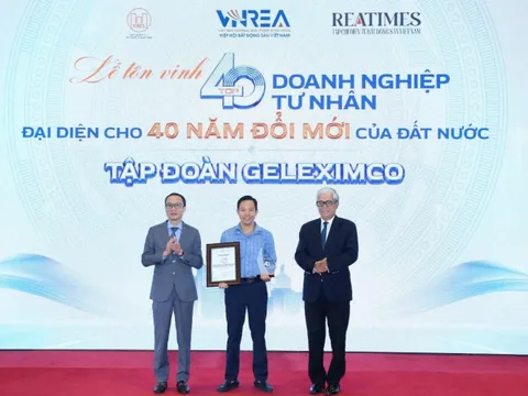 Geleximco thuộc Top doanh nghiệp tư nhân tiêu biểu đại diện cho 40 năm đổi mới đất nước