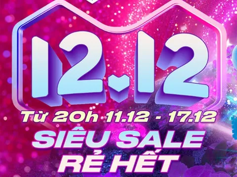 Lễ hội mua sắm 12.12 “Lazada Siêu Sale Rẻ Hết”: “thưởng nóng” 50k cho mọi nhà, bao la ưu đãi