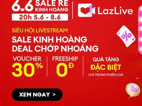 Hàng loạt ưu đãi hấp dẫn tại chương trình “6.6- Sale Rẻ Kinh Hoàng” trên Lazada