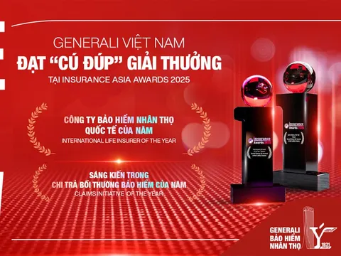 Generali Việt Nam vinh dự nhận cú đúp giải thưởng tại Insurance Asia Awards 2025