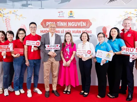 Tập thể nhân viên, tư vấn viên Prudential khởi đầu năm mới ý nghĩa bằng hoạt động hiến máu
